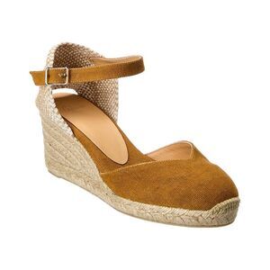 Castañer Chiarita Canvas Wedge Sandal, Brown